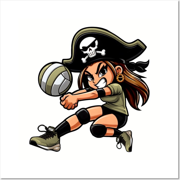 Lady Pirate Volleyball Mascot Wall Art by Karley’s Custom Creations